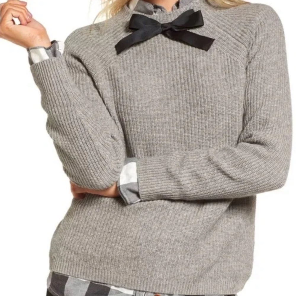 J. Crew Gayle Tie Neck Sweater